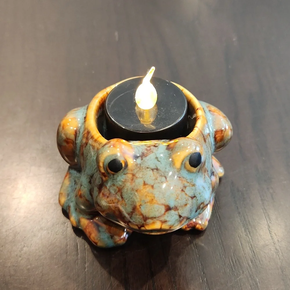 PIER 1 Import Frog Tealite Holder, NEW - Picture 13 of 16